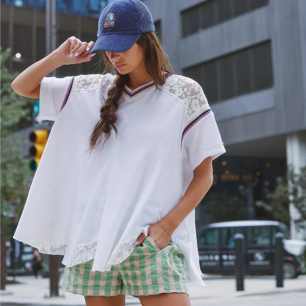 🎉LAST CHANCE🎉 FREE PEOPLE Get Free Seersucker Pull On Shorts / Exotic Lime - Picture 11 of 13